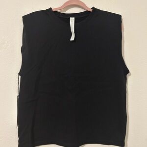 ALO Yoga Black Boxy Muscle Tee